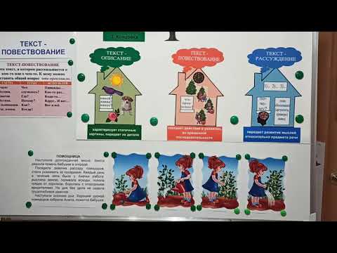 Видео: Русский язык. Текст - повествование. Ким Е.О., учитель начальных классов.