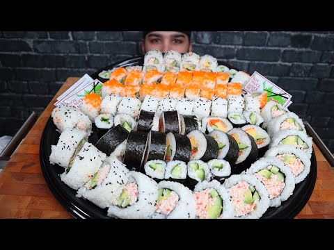 Видео: ASMR СУШИ МУКБАНГ