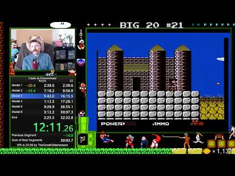 Видео: Clash at Demonhead (NES) — скоростное прохождение за 29:48 от Arcus