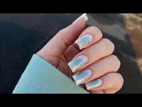 Видео: Стильний манікюр з дизайном.Хромова гель-фарба від LunaMoon. #ukrainianmanicure