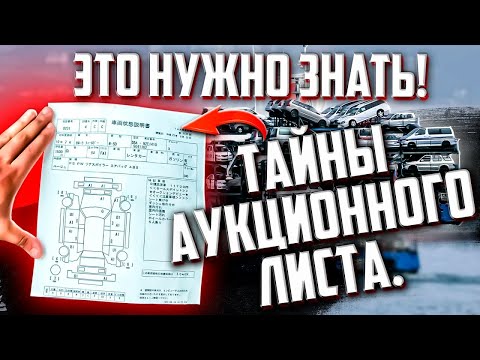 Видео: ПЕРЕВОД и ОБОЗНАЧЕНИЯ АУКЦИОННОГО ЛИСТА! ТАЙНЫ И ОСОБЕННОСТИ!