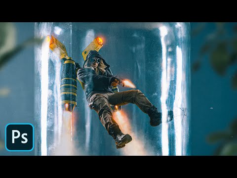 Видео: Как поместить объект за стеклянную поверхность в Photoshop