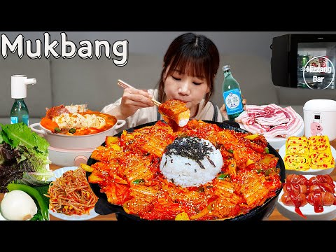 Видео: Sub)Real Mukbang- Кимчи из острой свинины на гриле 🔥 Крабовый суп, жареный рис 🥘 ASMR КОРЕЙСКАЯ ЕДА