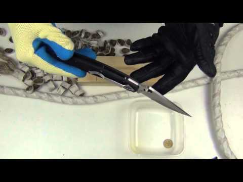 Видео: Архив. Рез каната #50 Spyderco Military. CPM S30V