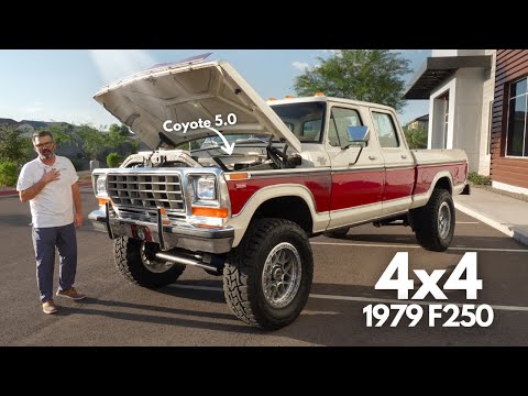Видео: Ford F250 1979 года выпуска — замена Coyote + тест-драйв шасси 4x4