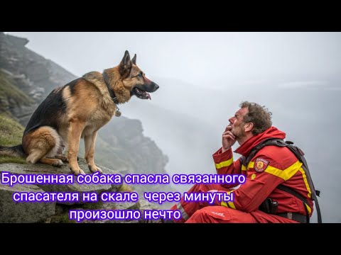 Видео: Брошенная собака спасла связанного спасателя на скале — через минуты произошло нечто