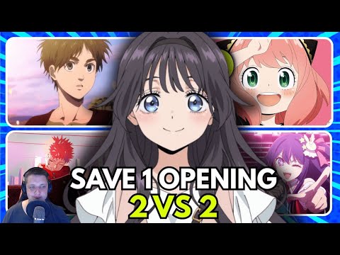 Видео: SAVE ANIME OPENINGS | 2 VS 2 ✅❌ SAVE ONE ANIME DUO [Boys VS Girls Edition]  | Реакция ​