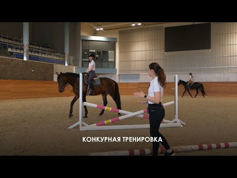 Видео: Конкурная тренировка в EquiCenter School Северный | Первые прыжки