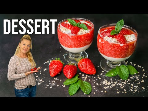 Видео: Лучший Клубничный  Десерт с овсянкой и йогуртом идеально для завтрака | Рецепт просто вкусный