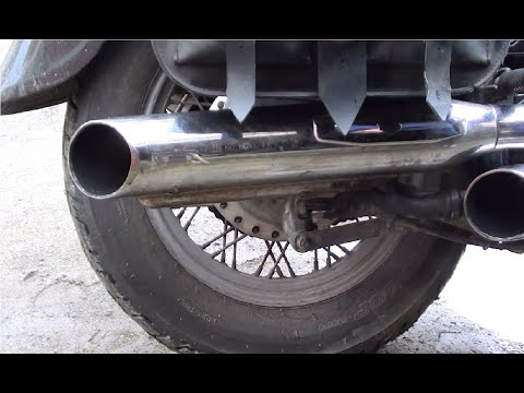 Видео: Самодельный выхлоп на мотоцикл. Kawasaki Vulcan