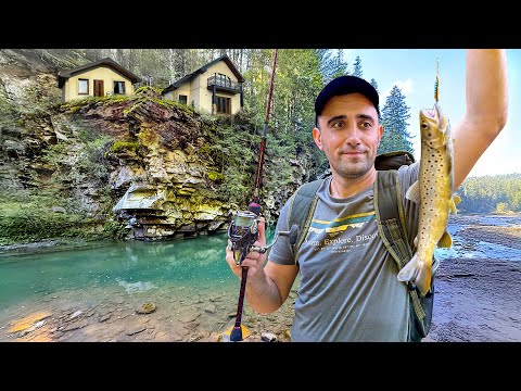 Видео: Рыбалка на форель в горном озере! РумТур у себя в Карпатах