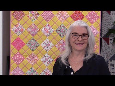 Видео: Лоскутное одеяло с узором «Аргайл» из набора Charm Pk