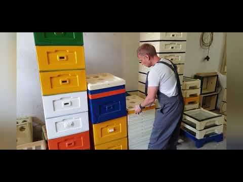 Видео: Шагаем в ногу со временем! Производство пенополиуретановых ульев в Белгороде.