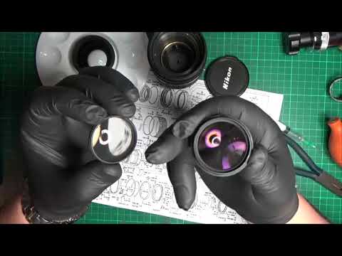 Видео: Nikon 35-70mm f2.8 Чистка проблемных линз,Repair cleaning lens
