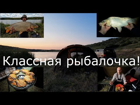 Видео: Рыбалка на КАРПА с палаткой ,готовим мясо.
