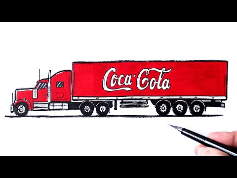 Видео: Как нарисовать Грузовик Кока Кола