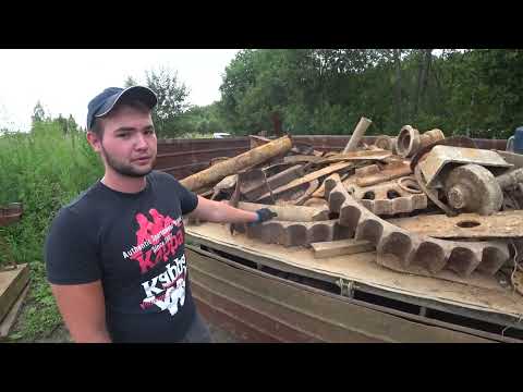 Видео: Вывозим тонны металла с объекта, это надо видеть🚀,копаем металл под трактор дт75 #металлокоп #дт75