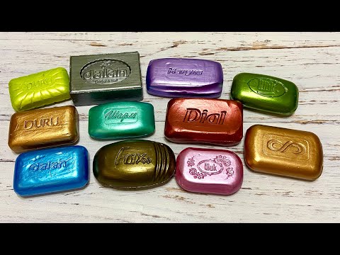 Видео: ASMR Soap/ cutting dry paint soap/ резка сухого крашенного мыла