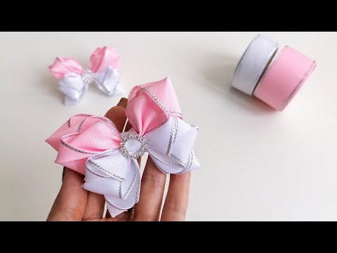 Видео: Очень нежно! Бантики из репсовых лент/ Анна Терехова
