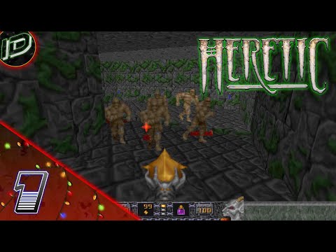 Видео: Heretic 1994 PC Прохождение без комментариев - Часть 1