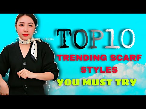 Видео: Откройте для себя 10 самых популярных стилей шарфов! #ScarfFashion #TrendingStyles #Fashion2025 #...