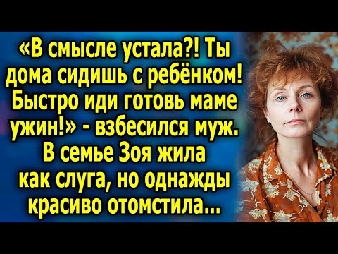 Видео: «В смысле устала?! Ты дома сидишь с ребенком! Быстро иди готовь маме ужин!»- взбесился муж Зои…