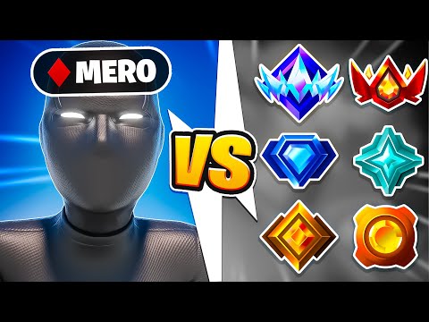 Видео: Меро против всех рангов в Fortnite!