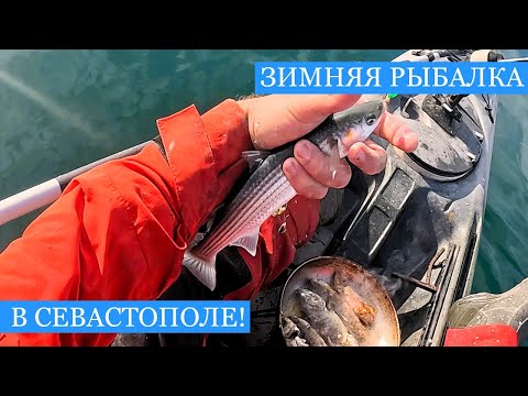 Видео: Крымская рыбалка ЗИМОЙ!! - Про мазут, рыбу и январскую ЖАРУ - бухта Стрелецкая, Севастополь!!