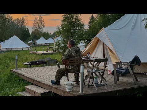 Видео: Рыбалка на Онежском озере. Отдыхаем в Карелии. Глэмпинг «Видно Озеро». 