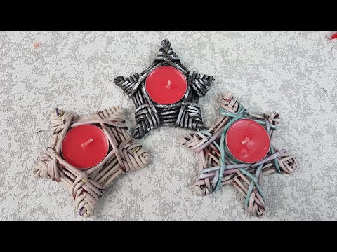 Видео: Подсвечники из бумажных трубочек. Онлайн занятие 21.12.20