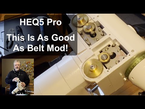 Видео: AstroAF — настройте крепление HEQ5 Pro так же хорошо, как ремень! Отрегулируйте оси склонения и п...