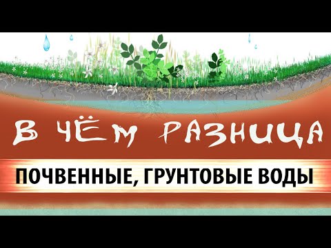 Видео: Поверхностные воды и грунтовые воды. В чём разница.