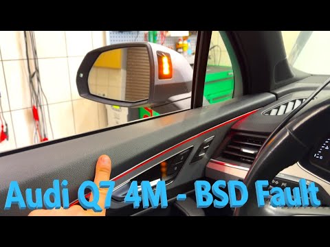 Видео: Audi Q7 4M - Не працює асистент зміни смуги (сліпі зони) BSD