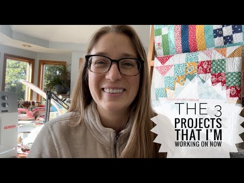 Видео: Мои 3 текущих проекта: лоскутное одеяло, Scrappy Trip и одеяло Wonderland, VLOG