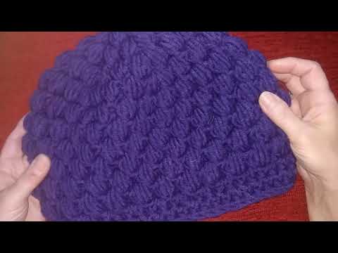 Видео: Шапочки крючком из пышных столбиков обзор