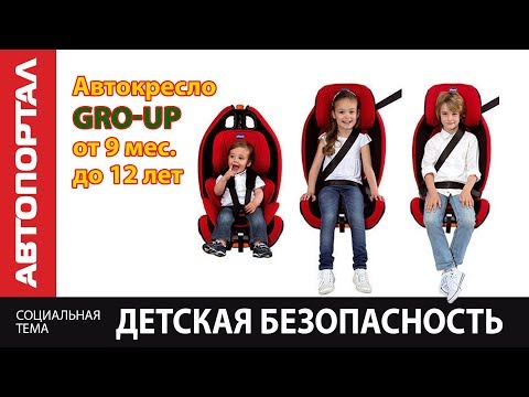 Видео: От 1 года до 12 лет Универсальное детское кресло GRO-UP (Бюджет)