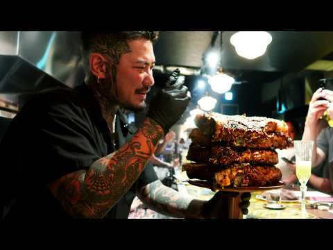 Видео: Якудза? Нет. Полностью татуированный шеф готовит Wagyu T‑Bone с настоящей страстью!