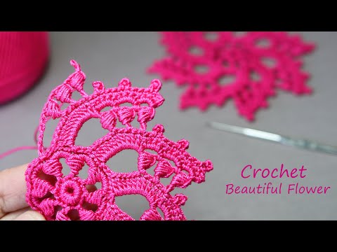 Видео: Beautiful Flower Crochet Pattern Tutorial  EASY How to crochet flowers Цветок ВЯЗАНИЕ КРЮЧКОМ схема