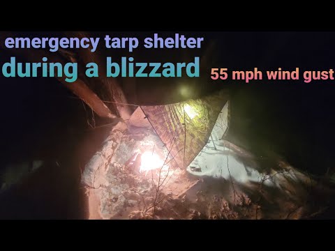 Видео: ночевка в палатке во время метели с минимальным количеством снаряжения.