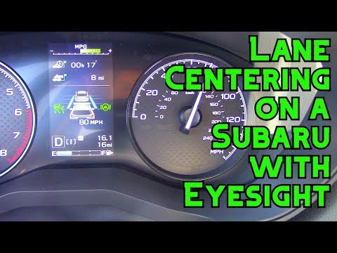 Видео: Как использовать систему удержания полосы движения на Subaru с адаптивным круиз-контролем EyeSigh...