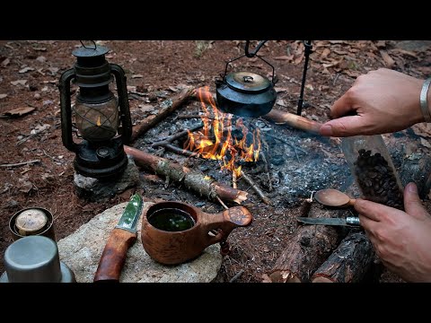 Видео: Одиночный лагерь в тихом лесу – 15 часов лечебного костра