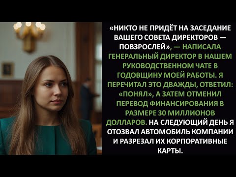 Видео: Генеральный директор унизил меня, поэтому я отменил его финансирование в размере 30 миллионов....