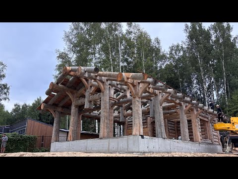Видео: Баня в стиле Post&Beam на берегу Волги. Часть 2