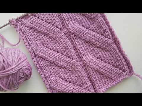 Видео: Узор спицами "Ложные жгуты" отлично подходит для шапок, шарфов, палантинов и  аксессуаров.