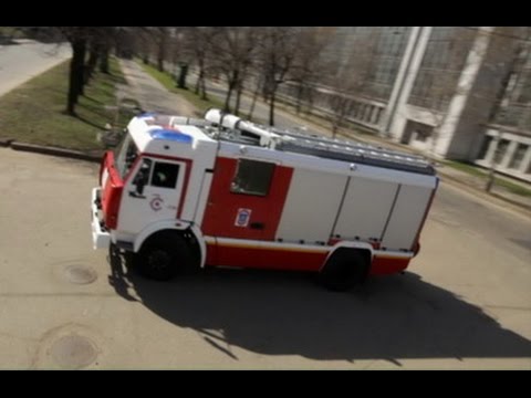 Видео: Русский пожарный автомобиль с насосом Rosenbauer