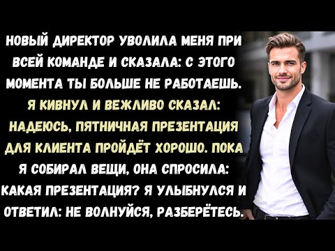 Видео: новый директор уволил меня при всей команде, а потом наступила презентация для клиента в пятницу…