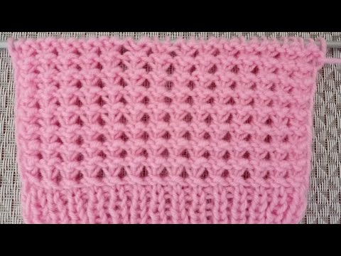 Видео: Красивый и совсем несложный узор спицами. 2 петли и 2 ряда.