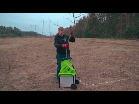 Видео: Садовый измельчитель Greenworks GACSB