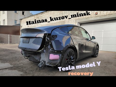 Видео: tesla model y сломанные лонжероны, восстановление крыла