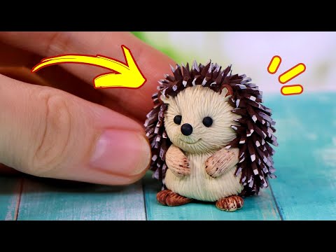 Видео: Как слепить ёжика из полимерной глины! Лепим животных с Анной Оськиной!
